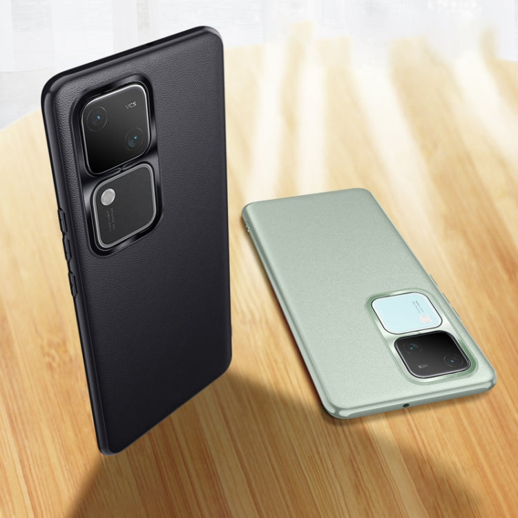 For vivo S18 Plain-Leather All-inclusive Shockproof Phone Case(Green) - S18 Cases by PMC TechLife | Online Shopping South Africa | PMC TechLife | Buy Now Pay Later Mobicred