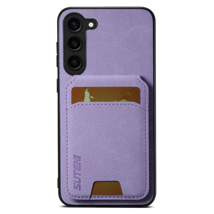 For Samsung Galaxy S24+ 5G Suteni H02 Litchi Leather Card Wallet Stand Back Phone Case(Purple) - free shipping - PMC Jewellery - Order now!