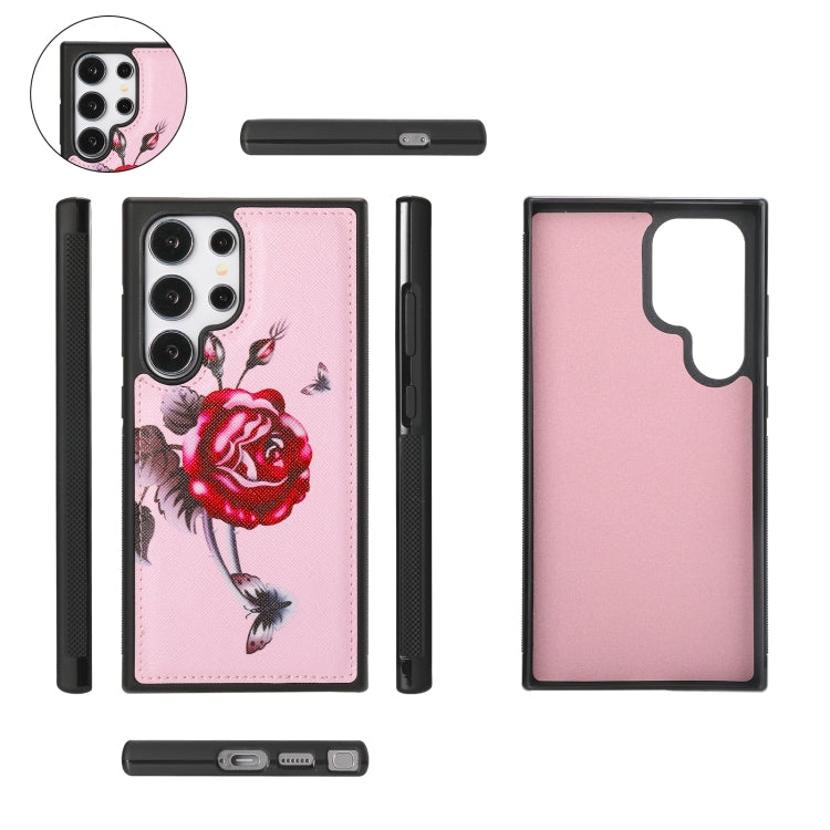 For Samsung Galaxy S24+ 5G Flower Multi-functional Crossbody Zipper Wallet Leather Phone Case(Pink) - Galaxy S24+ 5G Cases by PMC Jewellery | Online Shopping South Africa | PMC Jewellery | Buy Now Pay Later Mobicred