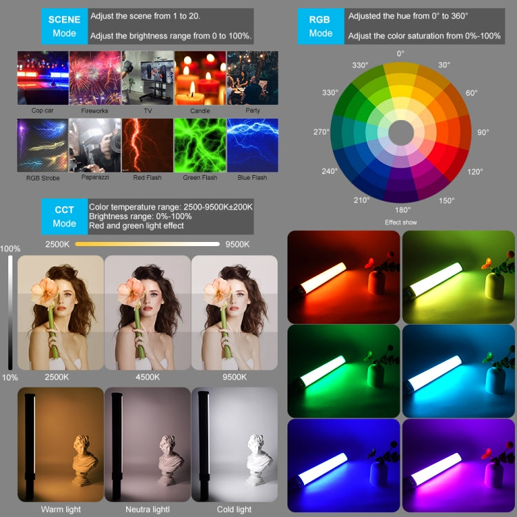 VLOGLITE W270RGB Live Streaming E-Sports Handheld Fill Light LED Studio Light(US Plug) - free shipping - PMC TechLife - Order now!