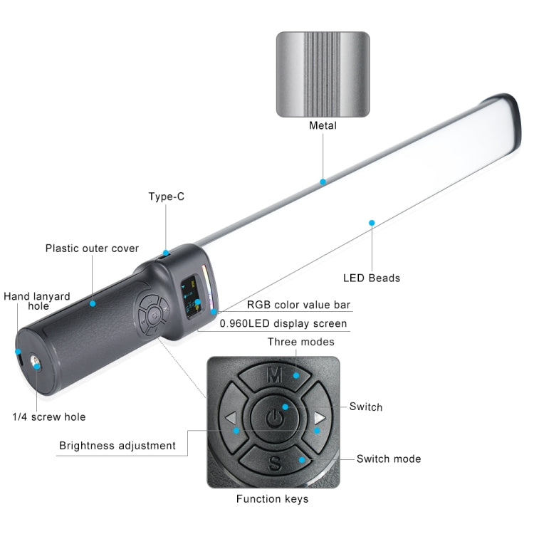 VLOGLITE W270RGB Live Streaming E-Sports Handheld Fill Light LED Studio Light(EU Plug) - free shipping - PMC TechLife - Order now!