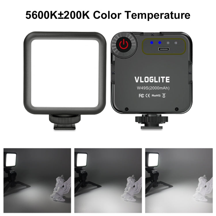 VLOGLITE W49S Adjustable Brightness Mini Beauty Video Light Photography Live Streaming LED Fill Light -  by VLOGLITE | Online Shopping South Africa | PMC TechLife | Buy Now Pay Later Mobicred