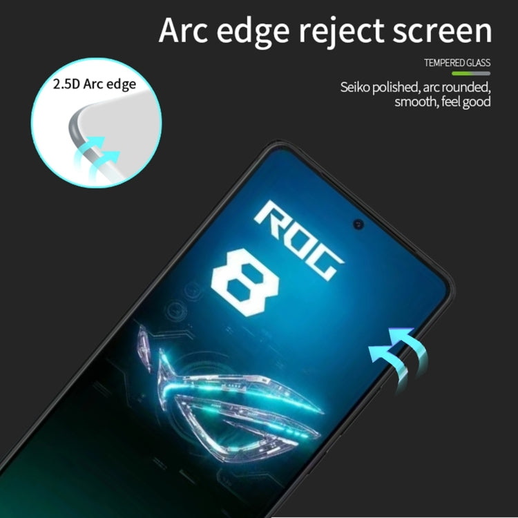 For ASUS ROG Phone 8 Pro MOFI 9H 2.5D Full Screen Tempered Glass Film(Black) - ASUS Tempered Glass by MOFI | Online Shopping South Africa | PMC TechLife | Buy Now Pay Later Mobicred