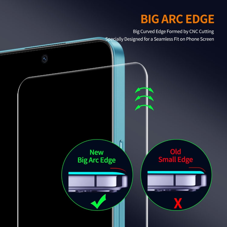 For OPPO A2 5pcs ENKAY 9H Big Arc Edge High Aluminum-silicon Tempered Glass Film - OPPO Tempered Glass by ENKAY | Online Shopping South Africa | PMC TechLife | Buy Now Pay Later Mobicred