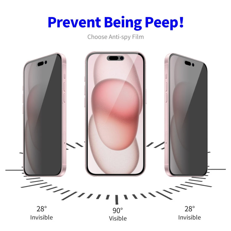 For iPhone 14 / 16e / 13 / 13 Pro ENKAY Easy Install Anti-peeping Privacy Full Screen Tempered Glass Film - free shipping - PMC TechLife - Order now!