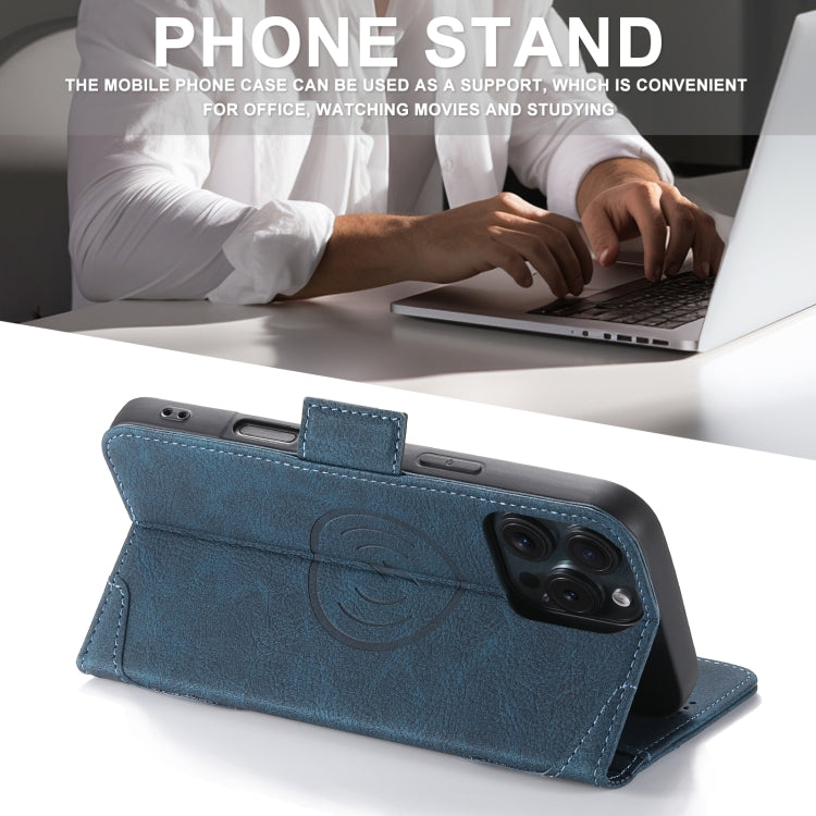 For iPhone 16 SUTENI J07 Multifunctional Horizontal Flip Magsafe Leather Phone Case(Blue) - iPhone 16 Cases by Suteni | Online Shopping South Africa | PMC Jewellery | Buy Now Pay Later Mobicred