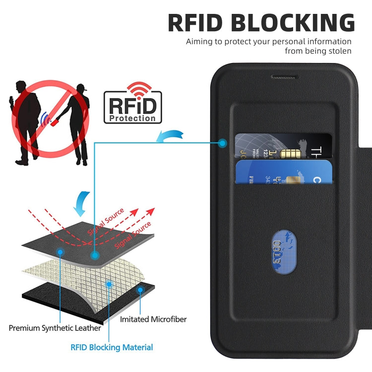 For iPhone 15 Colored Shield MagSafe Magnetic RFID Anti-theft Leather Phone Case(Blue) - iPhone 15 Cases by PMC TechLife | Online Shopping South Africa | PMC TechLife | Buy Now Pay Later Mobicred