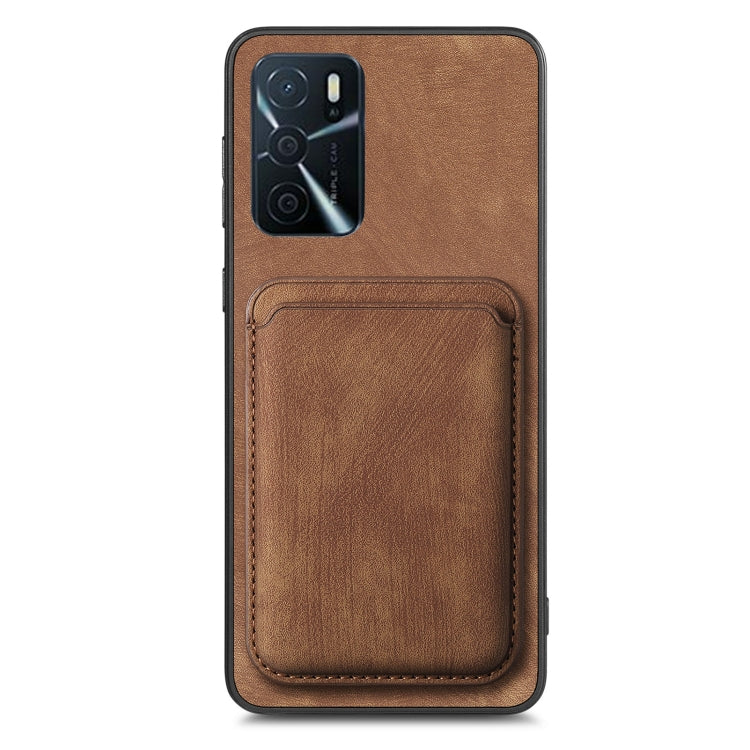 For OPPO Reno10 Global Retro Leather Card Bag Magnetic Phone Case(Brown) - OPPO Cases by PMC TechLife | Online Shopping South Africa | PMC TechLife | Buy Now Pay Later Mobicred