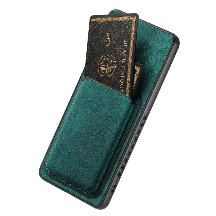 For OPPO Reno7 Z 5G/F21 Pro 5G Retro Leather Card Bag Magnetic Phone Case(Green) - OPPO Cases by PMC TechLife | Online Shopping South Africa | PMC TechLife | Buy Now Pay Later Mobicred