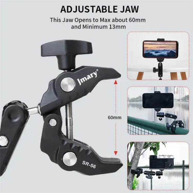 JMARY SR-56 Aluminum Handlebar Crab Clamp Magic Arm Rod Mount - Holder by Jmary | Online Shopping South Africa | PMC TechLife | Buy Now Pay Later Mobicred