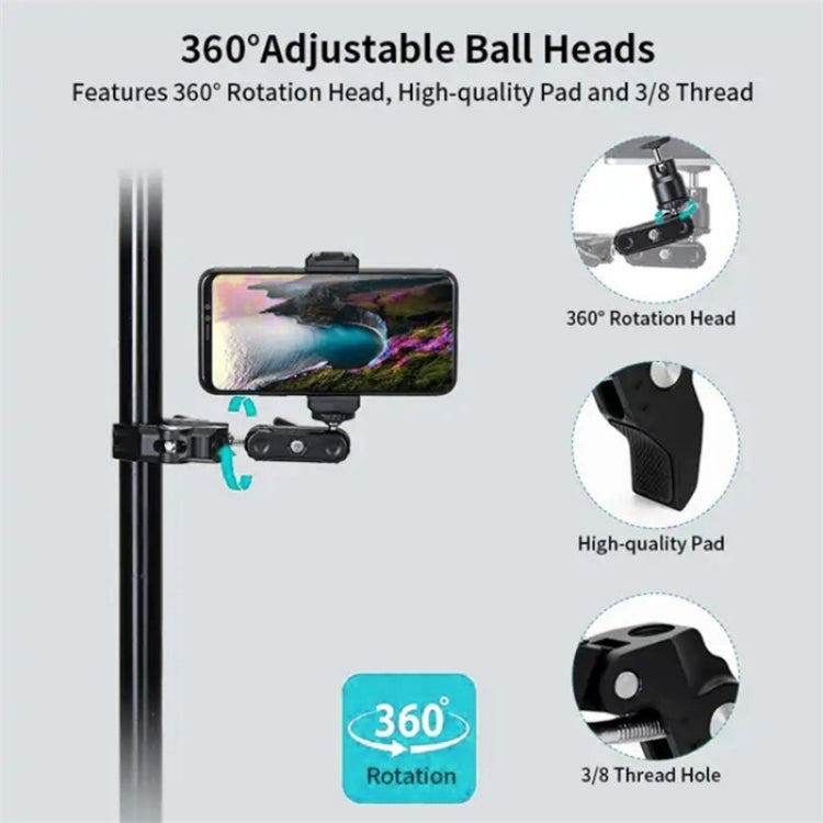 JMARY SR-56 Aluminum Handlebar Crab Clamp Magic Arm Rod Mount - Holder by Jmary | Online Shopping South Africa | PMC TechLife | Buy Now Pay Later Mobicred