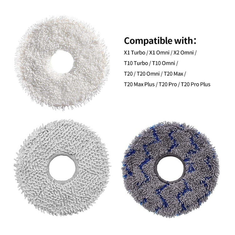 JUNSUNMAY 4pcs Washable Mop Pads Replacement for ECOVACS DEEBOT X1 Turbo / X2 Omni / T20 Pro(Blue+Grey) - free shipping - PMC TechLife - Order now!