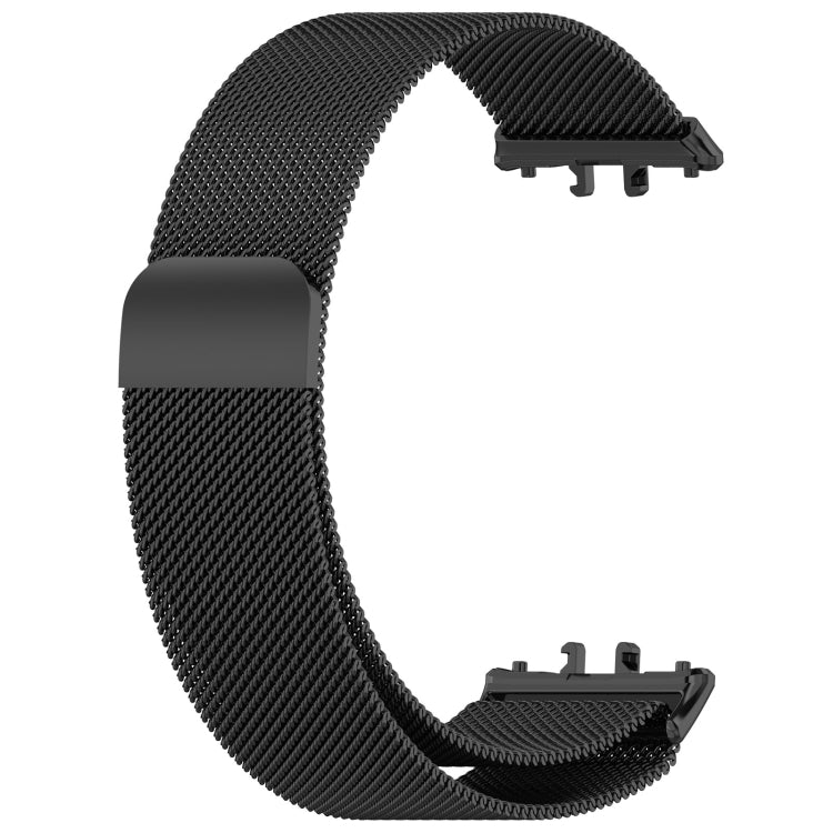For Samsung Galaxy Fit 3 Milanese Metal Steel Mesh Watch Band(Black) - Watch Bands by PMC TechLife | Online Shopping South Africa | PMC TechLife