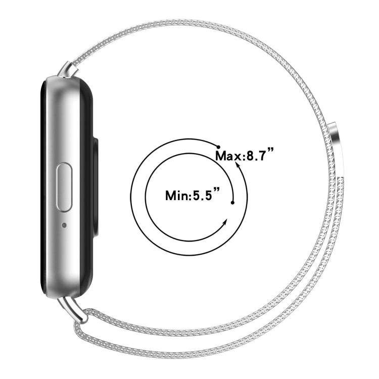 For Samsung Galaxy Fit 3 Milanese Metal Steel Mesh Watch Band(Black) - Watch Bands by PMC TechLife | Online Shopping South Africa | PMC TechLife