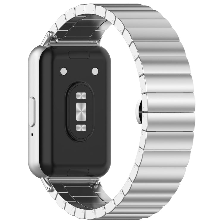 For Samsung Galaxy Fit 3 SM-R390 One Bead Stainless Steel Metal Watch Band(Silver) - Watch Bands by PMC TechLife | Online Shopping South Africa | PMC TechLife
