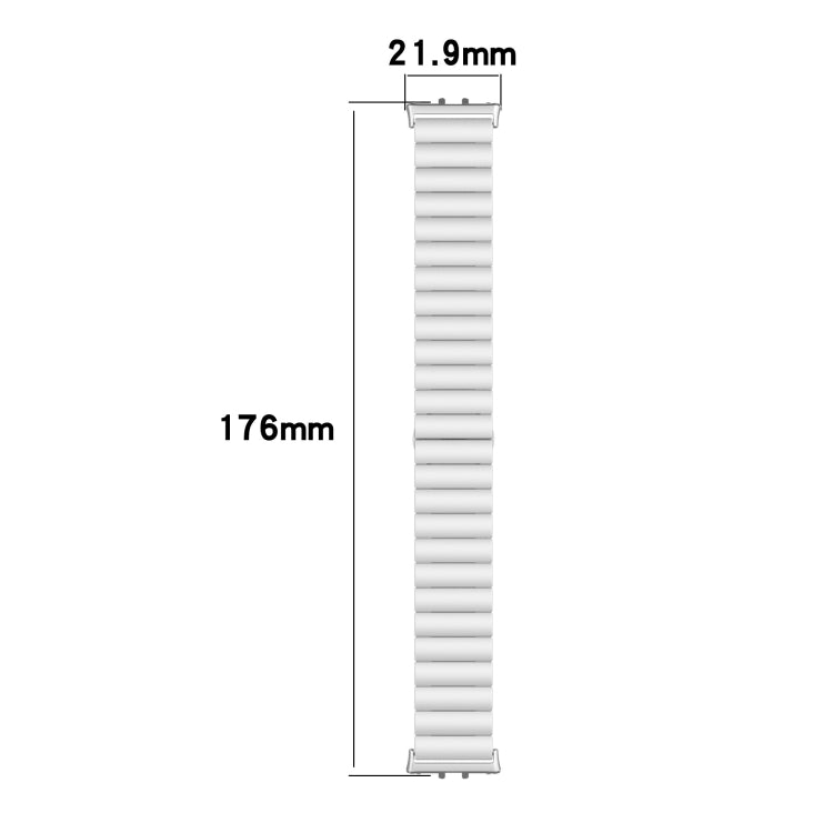 For Samsung Galaxy Fit 3 SM-R390 One Bead Stainless Steel Metal Watch Band(Silver) - Watch Bands by PMC TechLife | Online Shopping South Africa | PMC TechLife