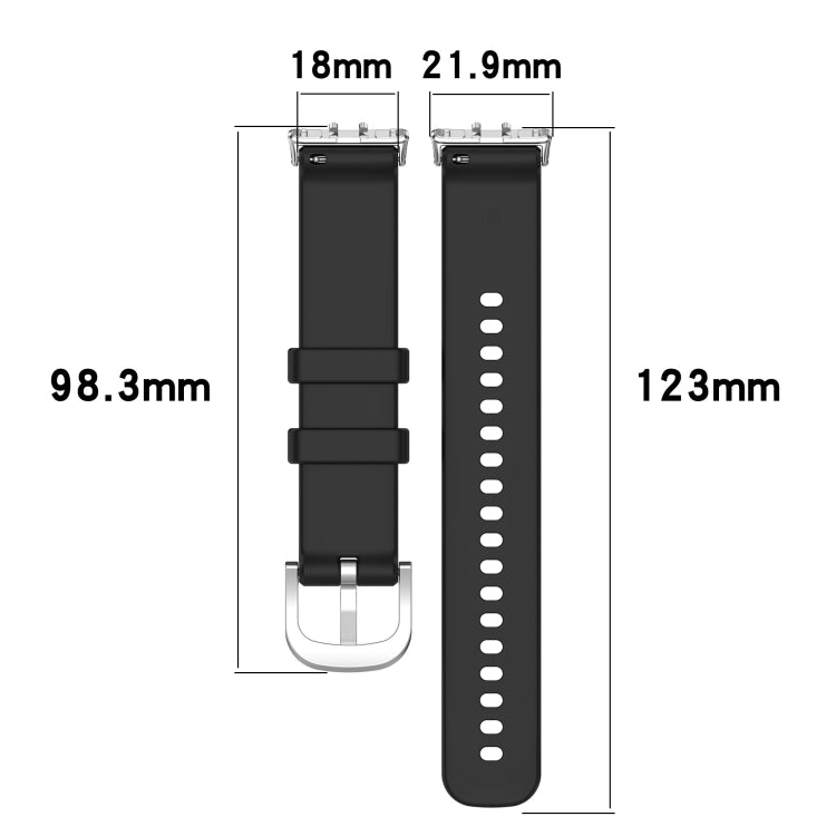 For Samsung Galaxy Fit 3 SM-R390 Metal Connector Liquid Glossy Silicone Watch Band(Green) - Watch Bands by PMC TechLife | Online Shopping South Africa | PMC TechLife