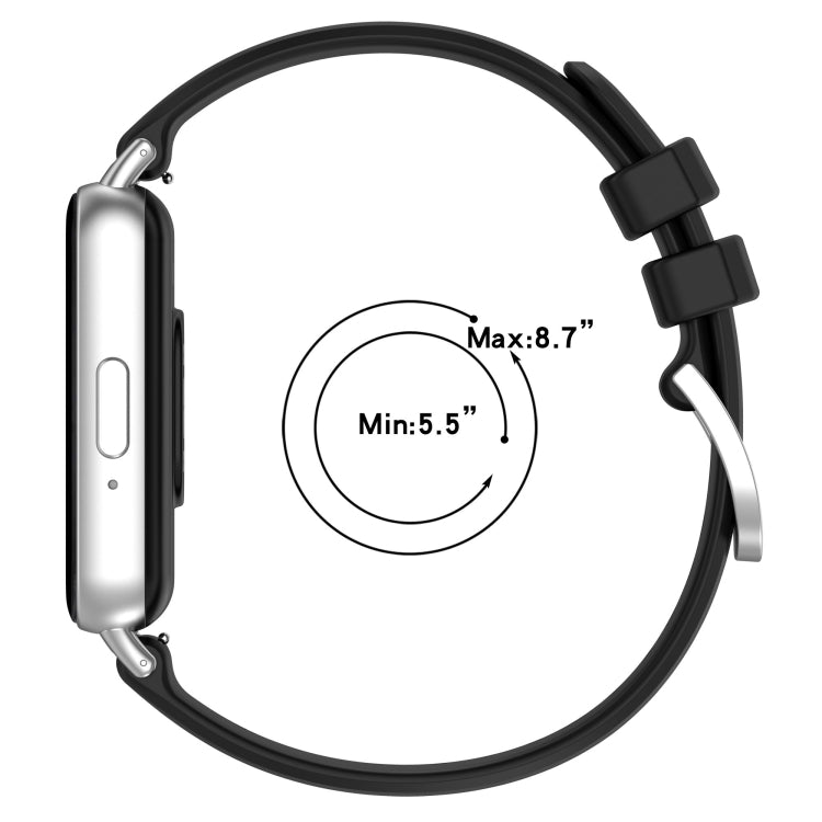For Samsung Galaxy Fit 3 SM-R390 Metal Connector Liquid Glossy Silicone Watch Band(White) - Watch Bands by PMC TechLife | Online Shopping South Africa | PMC TechLife