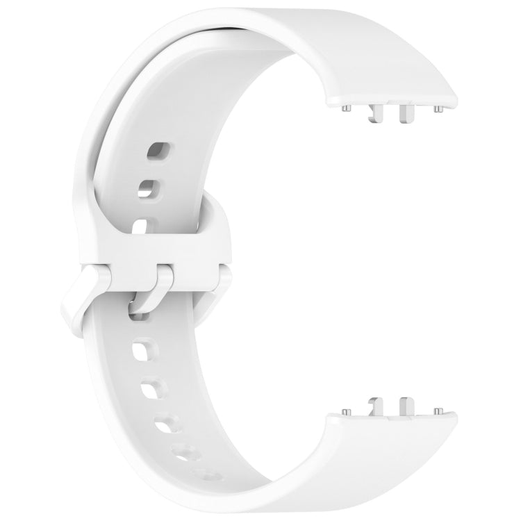 For Samsung Galaxy Fit 3 SM-R390 Solid Color Buckle Silicone Watch Band(White) - Watch Bands by PMC TechLife | Online Shopping South Africa | PMC TechLife