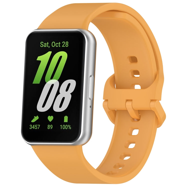 For Samsung Galaxy Fit 3 SM-R390 Solid Color Buckle Silicone Watch Band(Yellow) - free shipping - PMc TechLife - Order now!