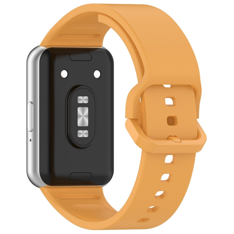 For Samsung Galaxy Fit 3 SM-R390 Solid Color Buckle Silicone Watch Band(Yellow) - free shipping - PMc TechLife - Order now!