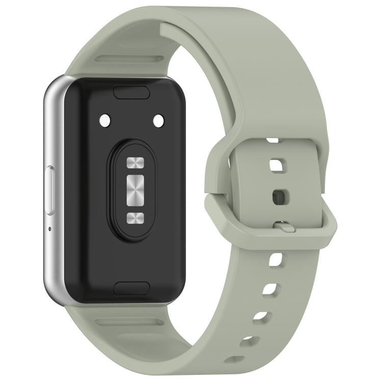 For Samsung Galaxy Fit 3 SM-R390 Solid Color Buckle Silicone Watch Band(Gray Green) - free shipping - PMc TechLife - Order now!