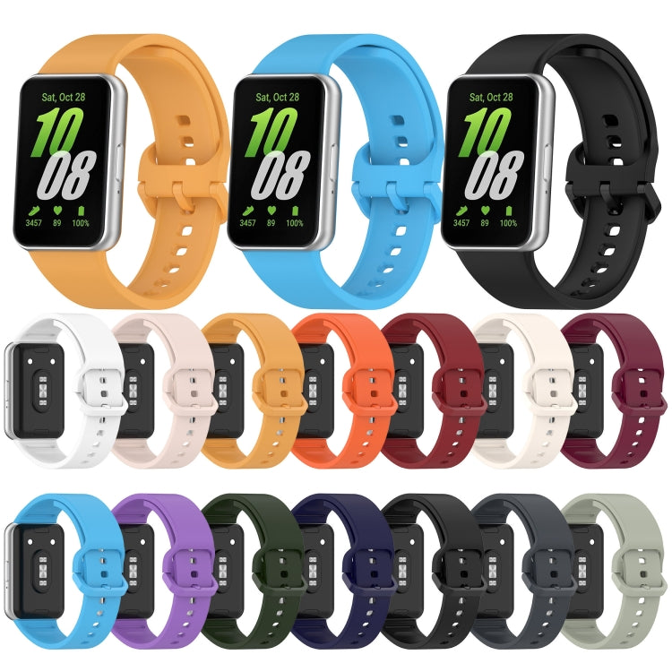 For Samsung Galaxy Fit 3 SM-R390 Solid Color Buckle Silicone Watch Band(Yellow) - free shipping - PMc TechLife - Order now!