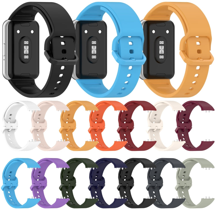 For Samsung Galaxy Fit 3 SM-R390 Solid Color Buckle Silicone Watch Band(Yellow) - free shipping - PMc TechLife - Order now!