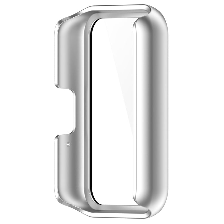 For Samsung Galaxy Fit 3 SM-R390 PC + Tempered Glass Film Integrated Watch Protective Case(Silver) - Watch Cases by PMC TechLife | Online Shopping South Africa | PMC TechLife