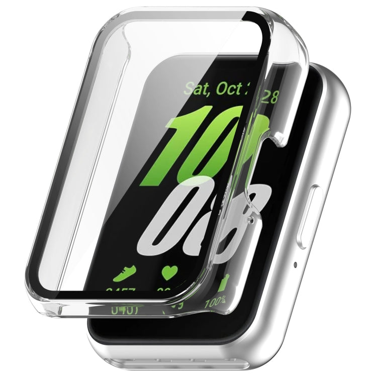 For Samsung Galaxy Fit 3 SM-R390 PC + Tempered Glass Film Integrated Watch Protective Case(Transparent) - Watch Cases by PMC TechLife | Online Shopping South Africa | PMC TechLife