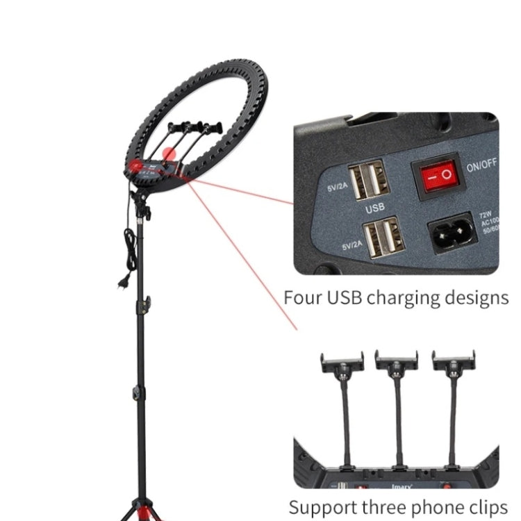 JMARY FM-21R With Remote Control Phone Clip 21-inch Dimmable LED Ring Light(EU Plug) - free shipping - PMC TechLife - Order now!
