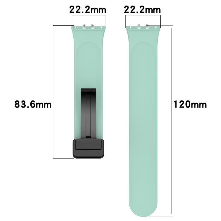 For Samsung Galaxy Fit 3 SM-R390 Magnetic Folding Buckle Silicone Watch Band(White) - Watch Bands by PMC TechLife | Online Shopping South Africa | PMC TechLife