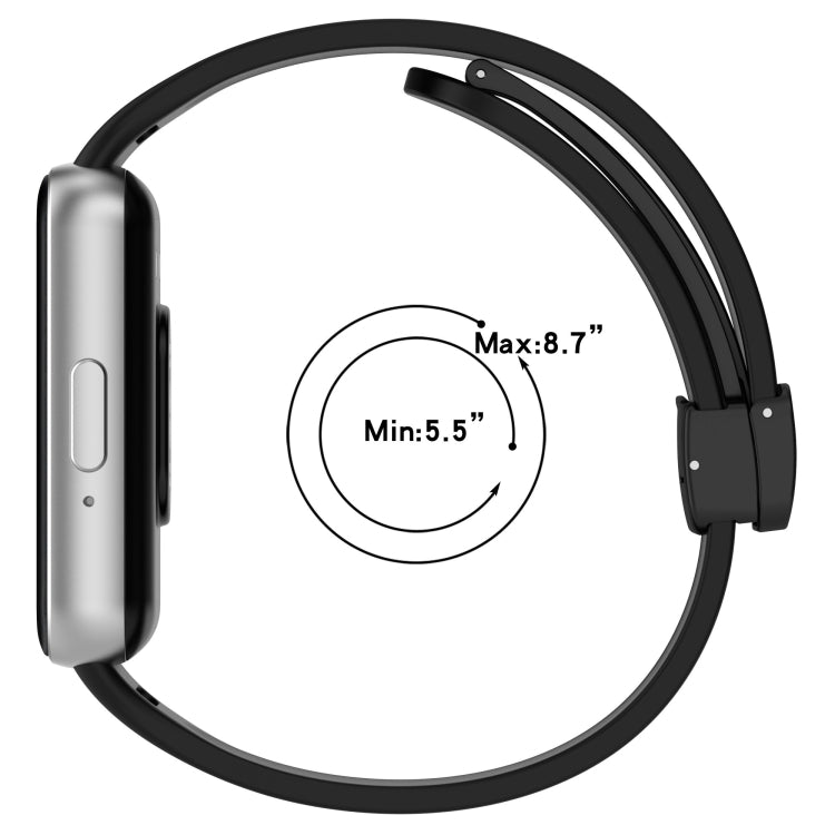 For Samsung Galaxy Fit 3 SM-R390 Magnetic Folding Buckle Silicone Watch Band(White) - Watch Bands by PMC TechLife | Online Shopping South Africa | PMC TechLife