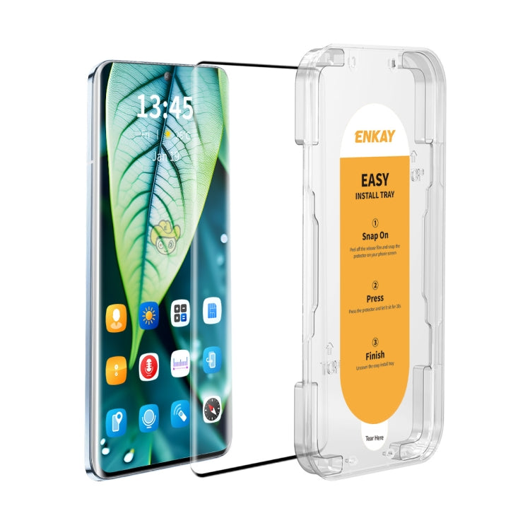 For OPPO Find X7 Ultra ENKAY Easy Install Hot Bending Full Coverage Side Glue Tempered Glass Film - Find X7 Ultra Tempered Glass by ENKAY | Online Shopping South Africa | PMC TechLife | Buy Now Pay Later Mobicred