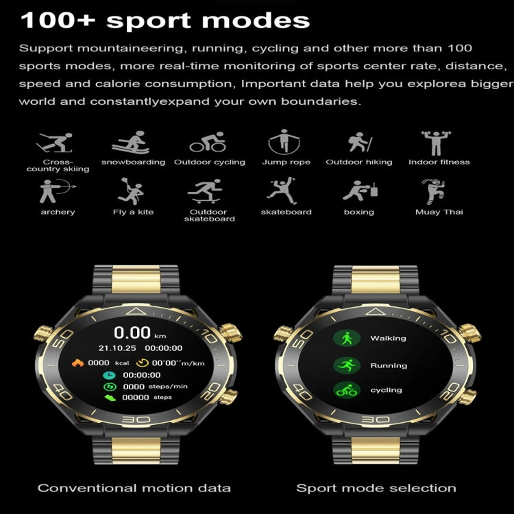 Z91 Pro Max 1.52 inch Color Screen Smart Watch,Support Bluetooth Call / Heart Rate / Blood Pressure / Blood Oxygen Monitoring(Gold) - Smart Watches by PMC TechLife | Online Shopping South Africa | PMC TechLife