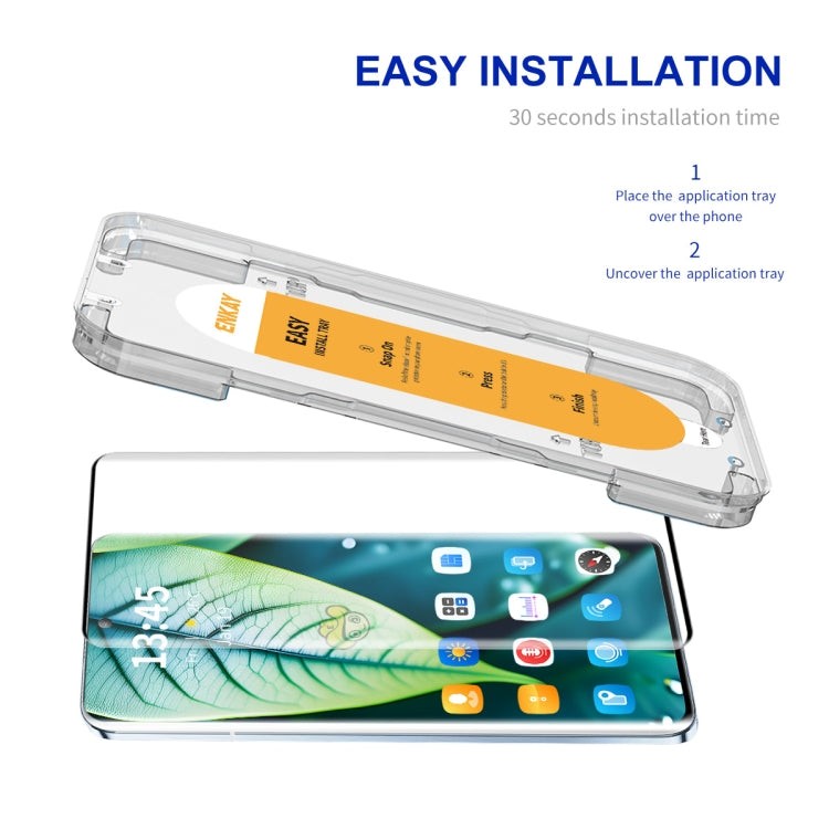 For Huawei Pura 70 Pro / 70 Pro+ / 70 Ultra ENKAY Easy Install Hot Bending Side Glue Tempered Glass Film - Huawei Tempered Glass by ENKAY | Online Shopping South Africa | PMC Jewellery | Buy Now Pay Later Mobicred