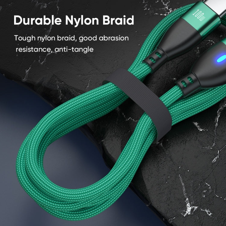 ENKAY 3 in 1 PD100W Type-C to Type-C / 8 Pin / Micro USB Magnetic Fast Charging Cable, Cable Length:1.8m(Red) - free shipping - PMC Jewellery - Order now!