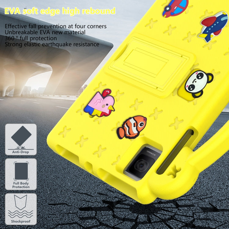 For Blackview Oscal Pad 15 2023 / Tab 11 Handle Kickstand Children EVA Shockproof Tablet Case(Yellow) - free shipping - PMC TechLife - Order now!