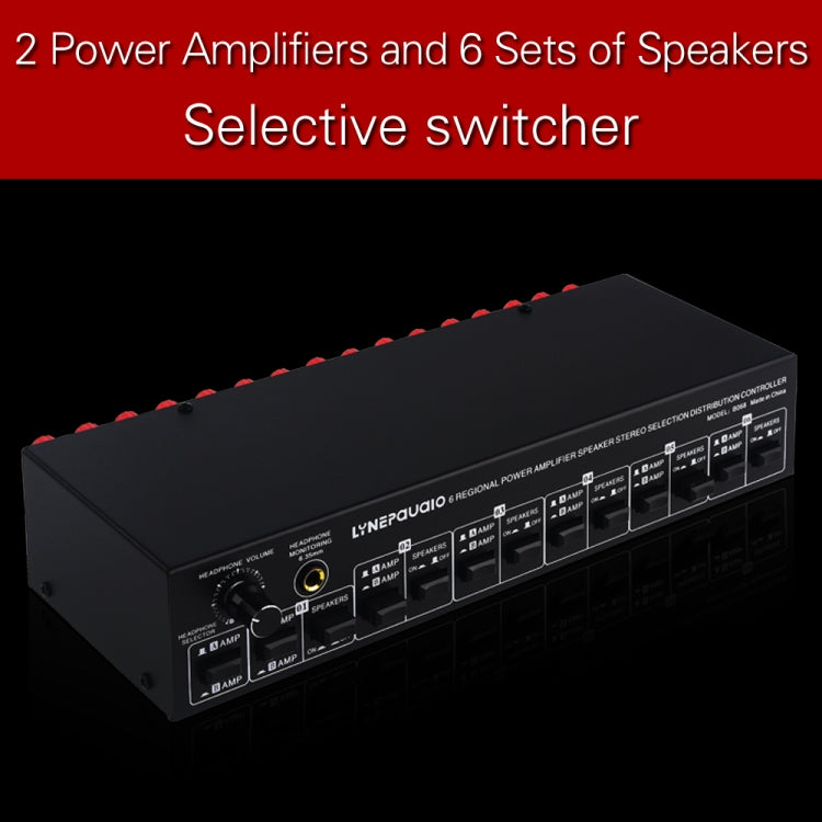 B06 82 In 6 Out Power Amplifier Speaker Selector 6 Region Stereo Speaker Switcher -  by PMC TechLife | Online Shopping South Africa | PMC TechLife | Buy Now Pay Later Mobicred