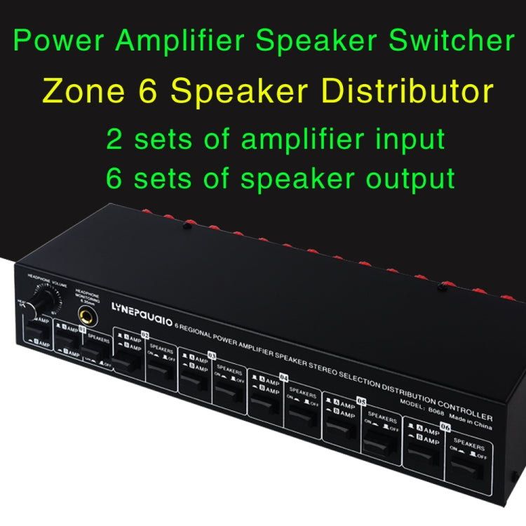 B06 82 In 6 Out Power Amplifier Speaker Selector 6 Region Stereo Speaker Switcher -  by PMC TechLife | Online Shopping South Africa | PMC TechLife | Buy Now Pay Later Mobicred