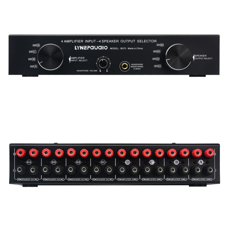 B070 4 Input 4 Ooutput Power Amplifier Speaker Selector Switcher Speaker Comparator -  by PMC TechLife | Online Shopping South Africa | PMC TechLife | Buy Now Pay Later Mobicred