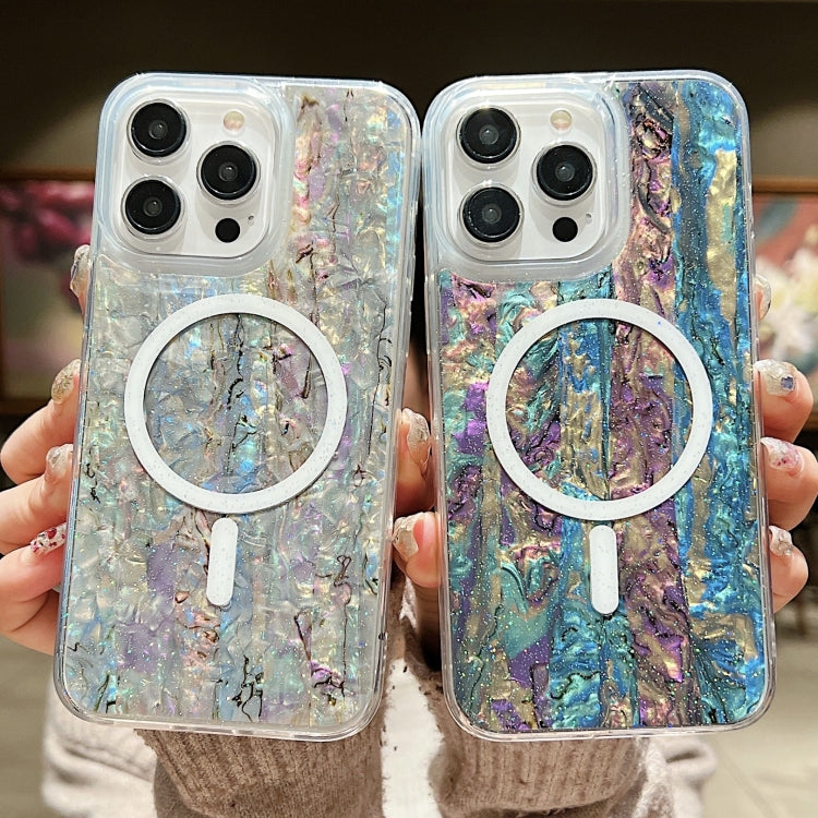For iPhone 14 Pro Shell Texture Multicolor MagSafe TPU Phone Case(Roige) - iPhone 14 Pro Cases by PMC TechLife | Online Shopping South Africa | PMC TechLife