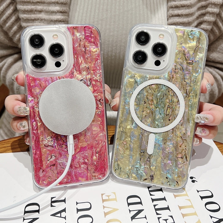 For iPhone 15 Plus Shell Texture Multicolor MagSafe TPU Phone Case(Sea Green) - iPhone 15 Plus Cases by PMC TechLife | Online Shopping South Africa | PMC TechLife