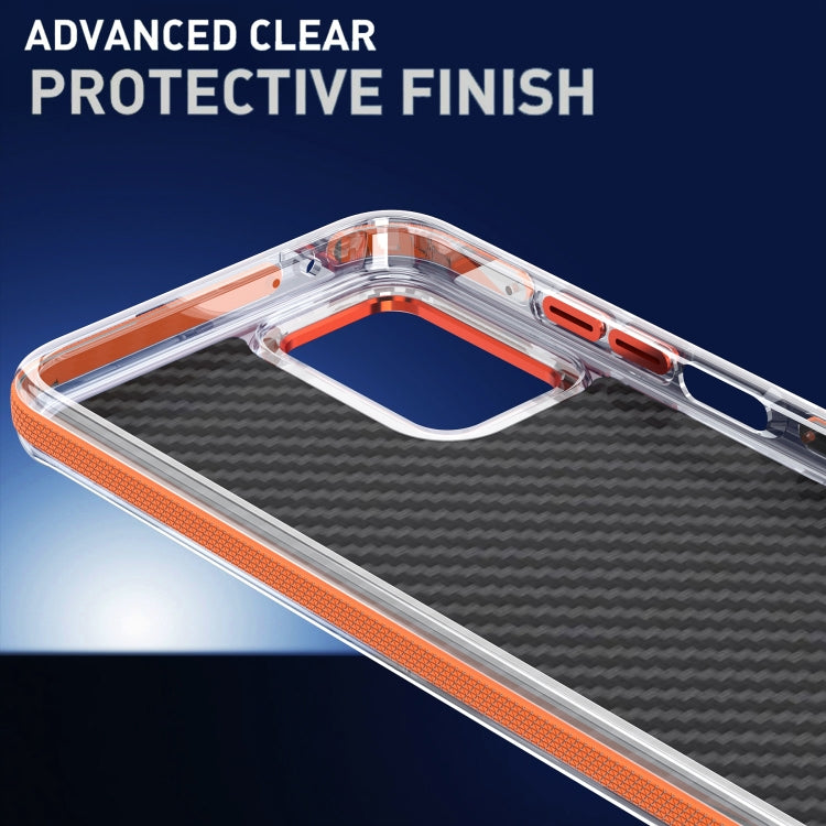 For Motorola Moto G Play 2024 Dual-Color Carbon Fiber Acrylic Hybrid TPU Phone Case(Orange) - Motorola Cases by PMC Jewellery | Online Shopping South Africa | PMC Jewellery | Buy Now Pay Later Mobicred