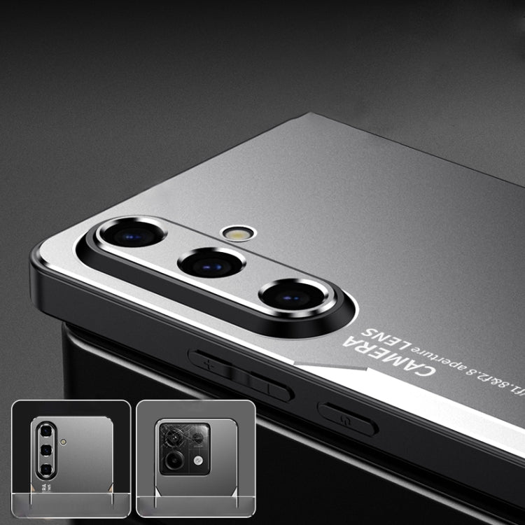 For Samsung Galaxy S24 5G Blade Series TPU Hybrid Metal Phone Case(Gold) - Galaxy S24 5G Cases by PMC TechLife | Online Shopping South Africa | PMC TechLife