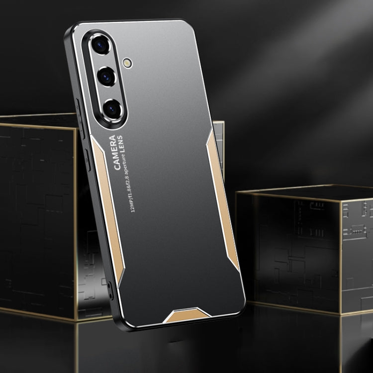 For Samsung Galaxy S24 5G Blade Series TPU Hybrid Metal Phone Case(Silver) - Galaxy S24 5G Cases by PMC TechLife | Online Shopping South Africa | PMC TechLife