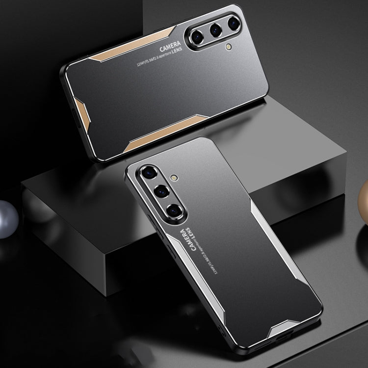 For Samsung Galaxy S24+ 5G Blade Series TPU Hybrid Metal Phone Case(Gold) - Galaxy S24+ 5G Cases by PMC TechLife | Online Shopping South Africa | PMC TechLife