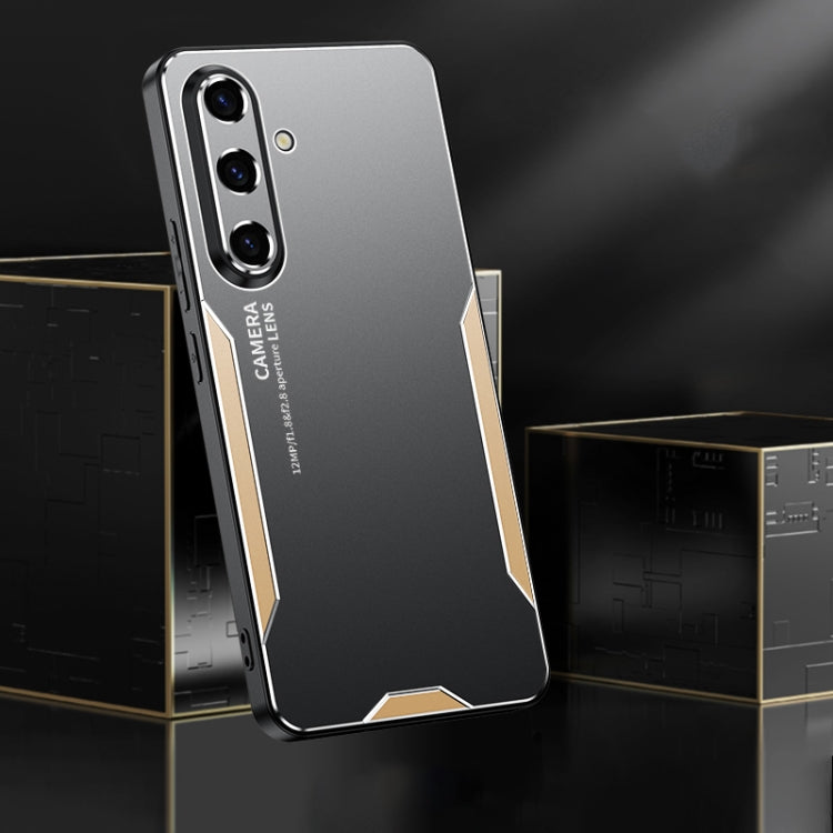 For Samsung Galaxy S24+ 5G Blade Series TPU Hybrid Metal Phone Case(Gold) - Galaxy S24+ 5G Cases by PMC TechLife | Online Shopping South Africa | PMC TechLife