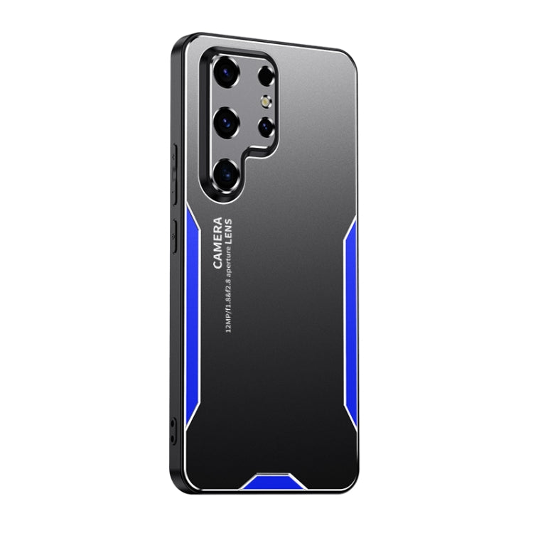 For Samsung Galaxy S24 Ultra 5G Blade Series TPU Hybrid Metal Phone Case(Blue) - Galaxy S24 Ultra 5G Cases by PMC TechLife | Online Shopping South Africa | PMC TechLife
