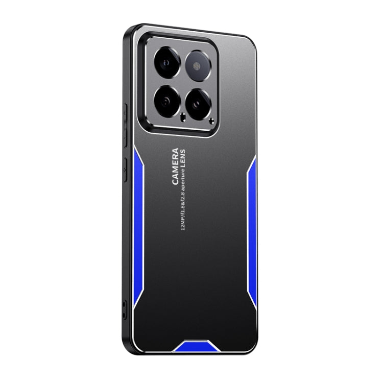 For Xiaomi 14 Blade Series TPU Hybrid Metal Phone Case(Blue) - 14 Cases by PMC TechLife | Online Shopping South Africa | PMC TechLife